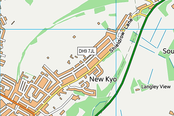 DH9 7JL map - OS VectorMap District (Ordnance Survey)
