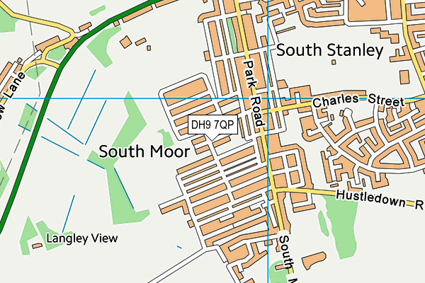 DH9 7QP map - OS VectorMap District (Ordnance Survey)