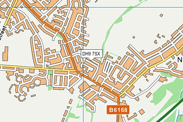 DH9 7SX map - OS VectorMap District (Ordnance Survey)