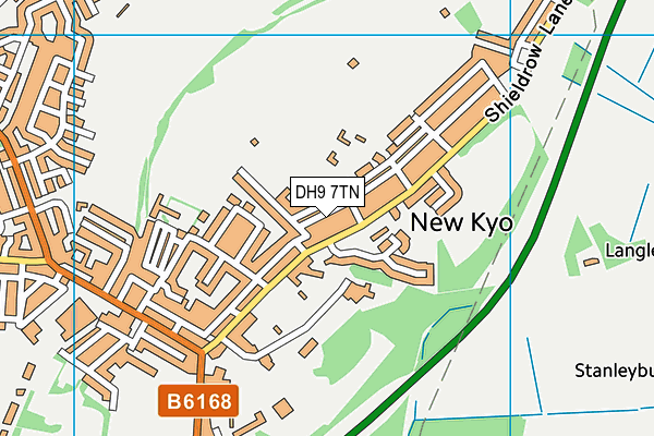 DH9 7TN map - OS VectorMap District (Ordnance Survey)