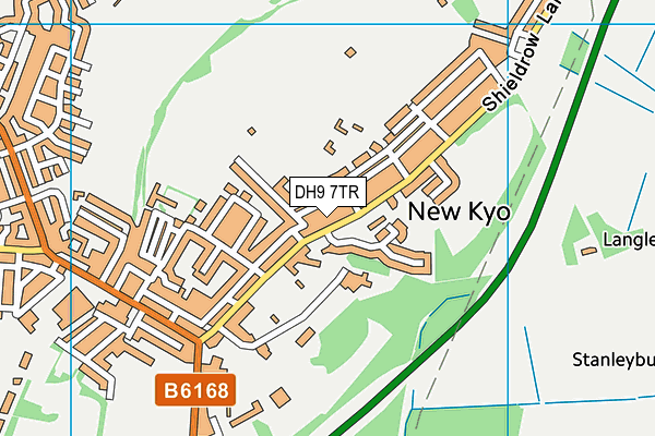 DH9 7TR map - OS VectorMap District (Ordnance Survey)