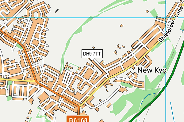 DH9 7TT map - OS VectorMap District (Ordnance Survey)