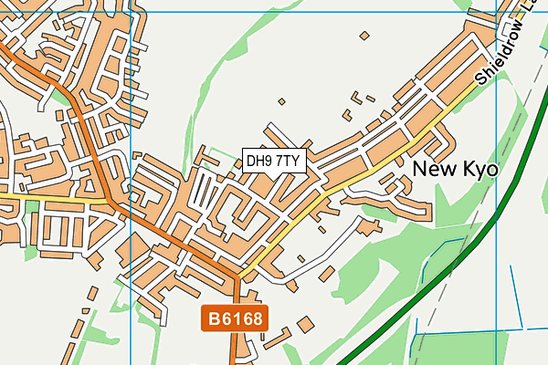 DH9 7TY map - OS VectorMap District (Ordnance Survey)