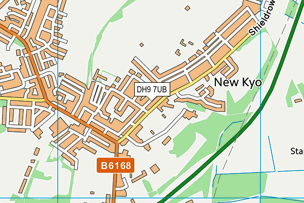 DH9 7UB map - OS VectorMap District (Ordnance Survey)