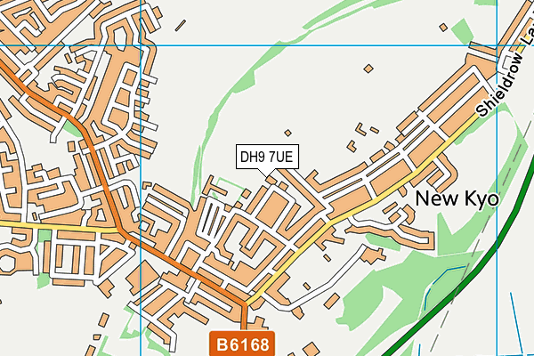 DH9 7UE map - OS VectorMap District (Ordnance Survey)