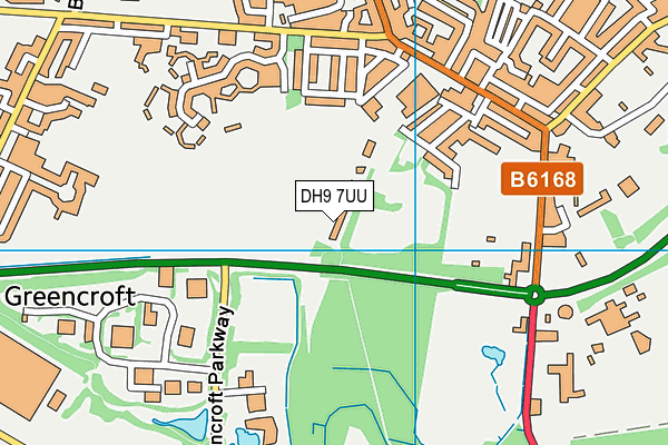 DH9 7UU map - OS VectorMap District (Ordnance Survey)