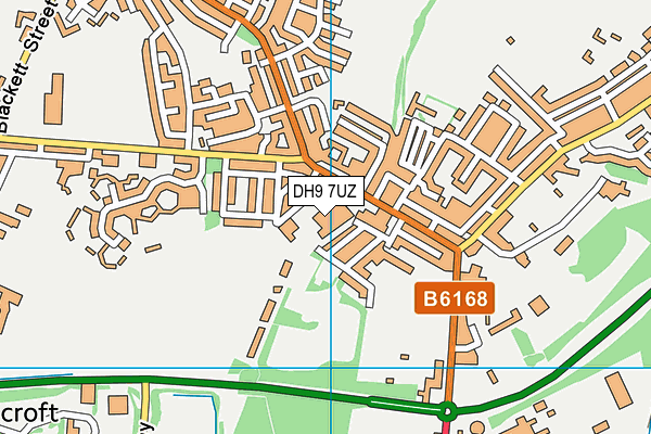 DH9 7UZ map - OS VectorMap District (Ordnance Survey)