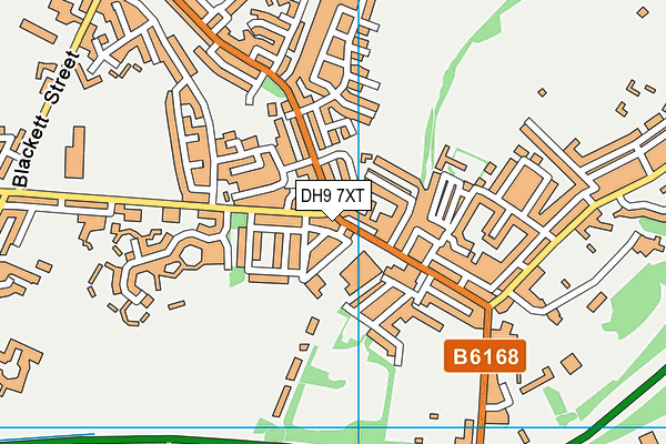 DH9 7XT map - OS VectorMap District (Ordnance Survey)