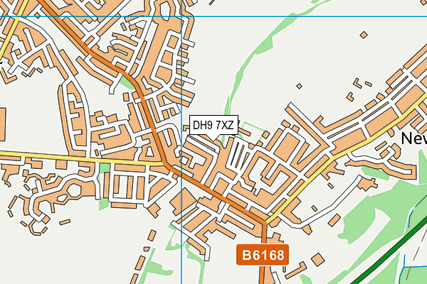 DH9 7XZ map - OS VectorMap District (Ordnance Survey)