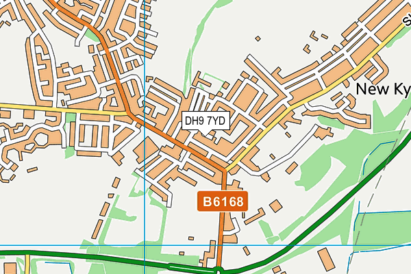 DH9 7YD map - OS VectorMap District (Ordnance Survey)