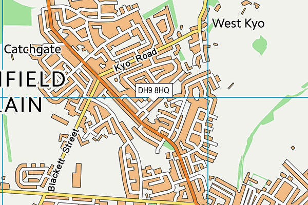 DH9 8HQ map - OS VectorMap District (Ordnance Survey)