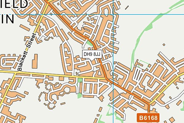 DH9 8JJ map - OS VectorMap District (Ordnance Survey)