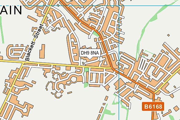 DH9 8NA map - OS VectorMap District (Ordnance Survey)
