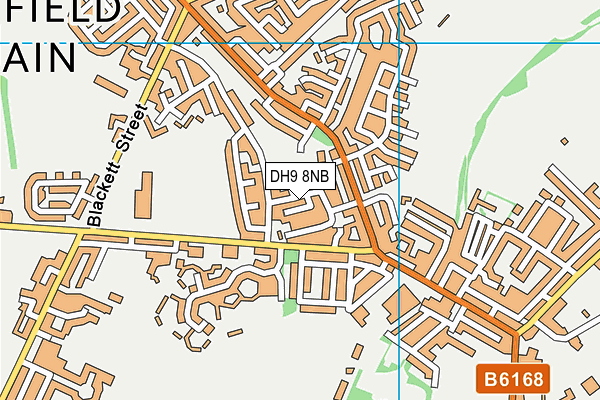 DH9 8NB map - OS VectorMap District (Ordnance Survey)
