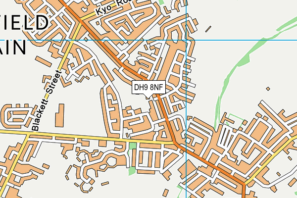 DH9 8NF map - OS VectorMap District (Ordnance Survey)