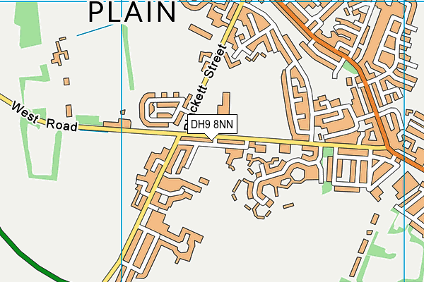 DH9 8NN map - OS VectorMap District (Ordnance Survey)