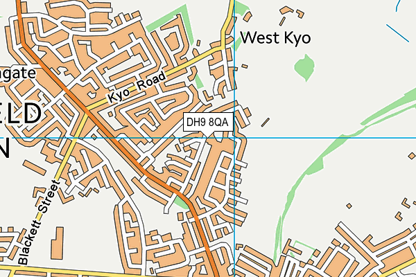DH9 8QA map - OS VectorMap District (Ordnance Survey)