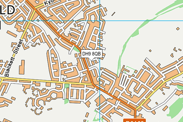 DH9 8QB map - OS VectorMap District (Ordnance Survey)