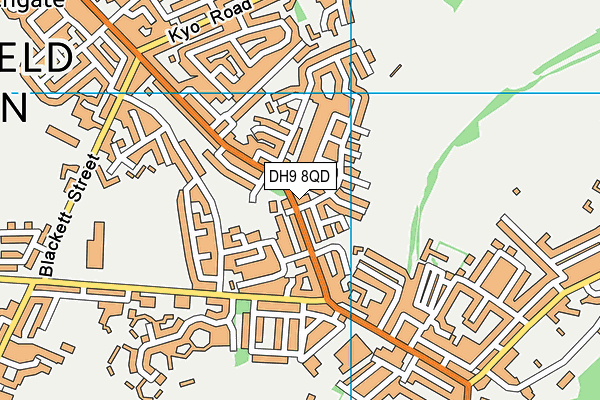 DH9 8QD map - OS VectorMap District (Ordnance Survey)