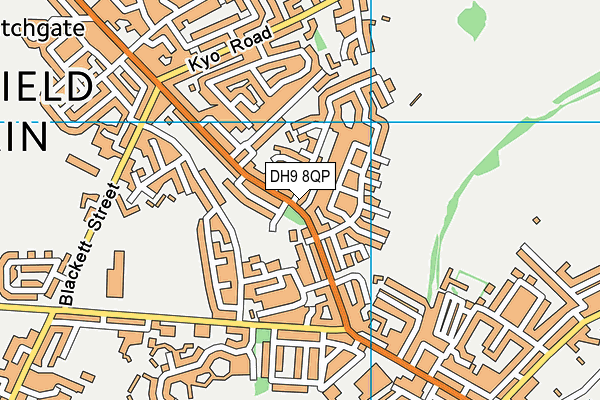 DH9 8QP map - OS VectorMap District (Ordnance Survey)