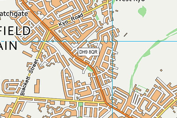 DH9 8QR map - OS VectorMap District (Ordnance Survey)