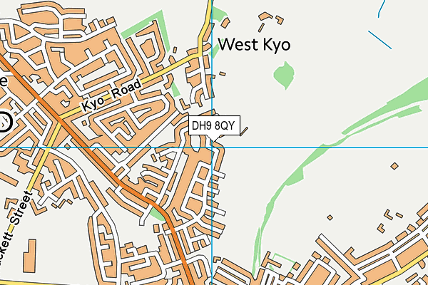 DH9 8QY map - OS VectorMap District (Ordnance Survey)