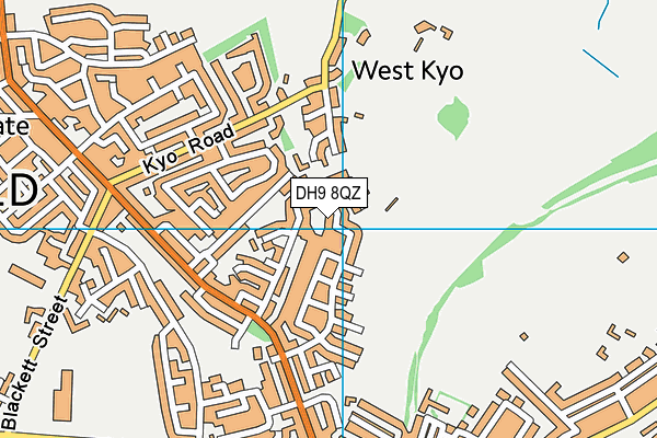 DH9 8QZ map - OS VectorMap District (Ordnance Survey)