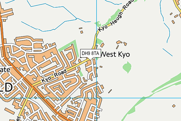 DH9 8TA map - OS VectorMap District (Ordnance Survey)