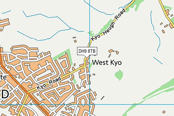 DH9 8TB map - OS VectorMap District (Ordnance Survey)