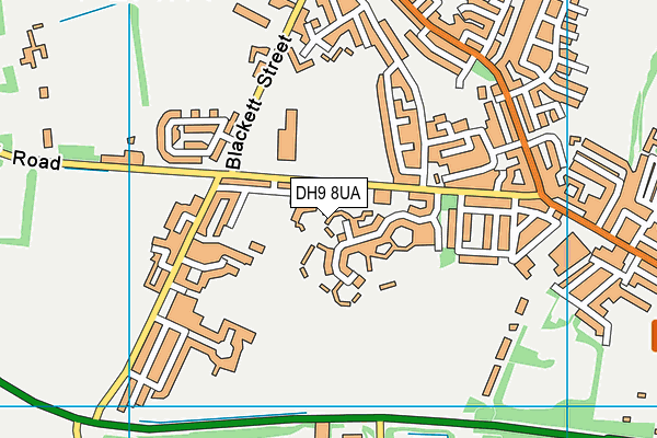 DH9 8UA map - OS VectorMap District (Ordnance Survey)