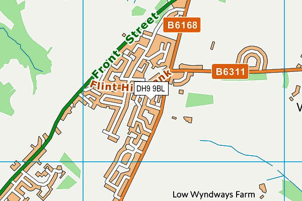 DH9 9BL map - OS VectorMap District (Ordnance Survey)