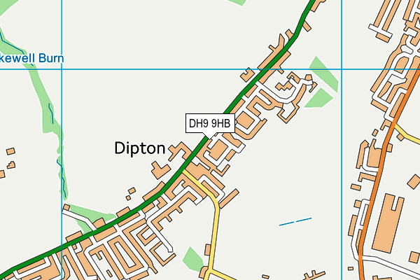DH9 9HB map - OS VectorMap District (Ordnance Survey)