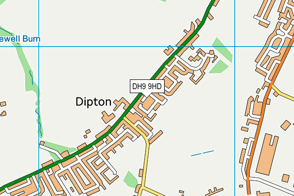 DH9 9HD map - OS VectorMap District (Ordnance Survey)