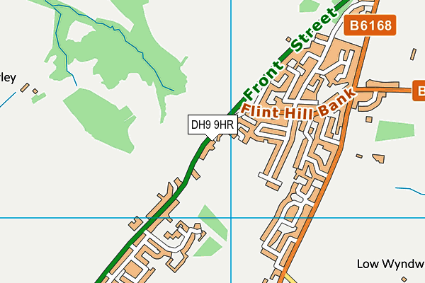 DH9 9HR map - OS VectorMap District (Ordnance Survey)