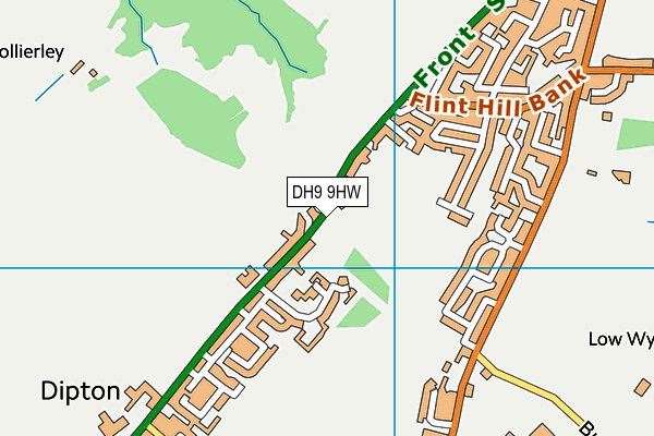 DH9 9HW map - OS VectorMap District (Ordnance Survey)