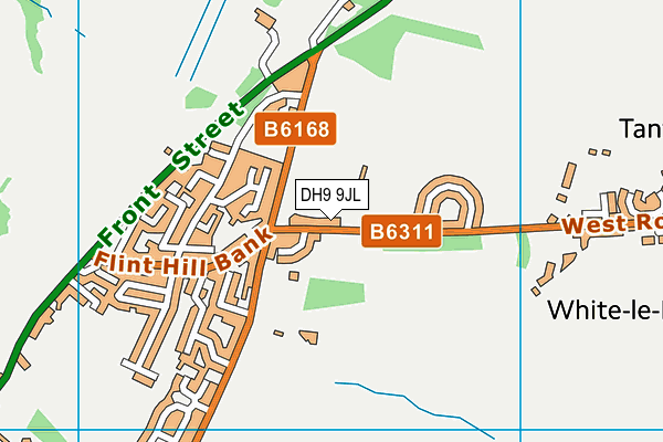 DH9 9JL map - OS VectorMap District (Ordnance Survey)