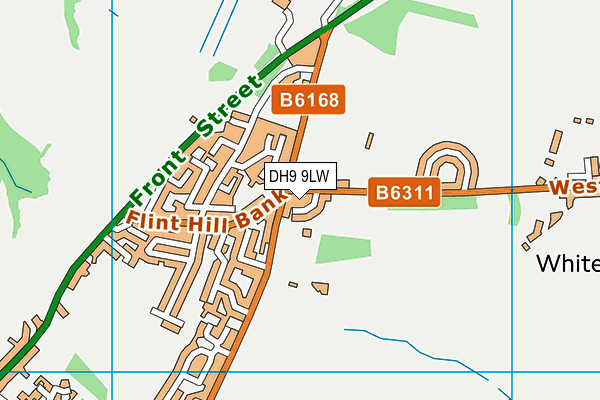 DH9 9LW map - OS VectorMap District (Ordnance Survey)
