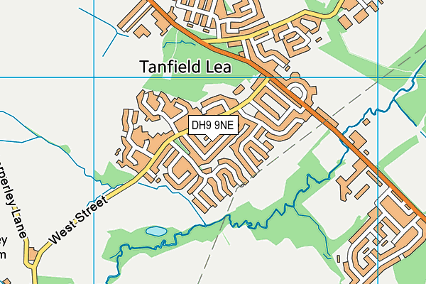 DH9 9NE map - OS VectorMap District (Ordnance Survey)