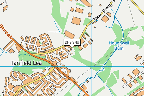 DH9 9NU map - OS VectorMap District (Ordnance Survey)
