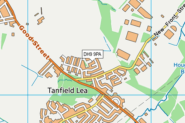 Tanfield Lea Recreation Ground map (DH9 9PA) - OS VectorMap District (Ordnance Survey)