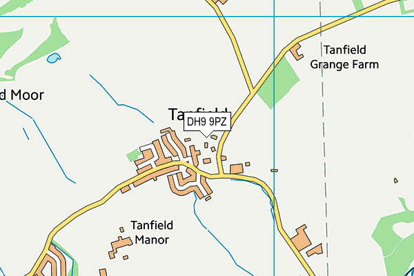 DH9 9PZ map - OS VectorMap District (Ordnance Survey)