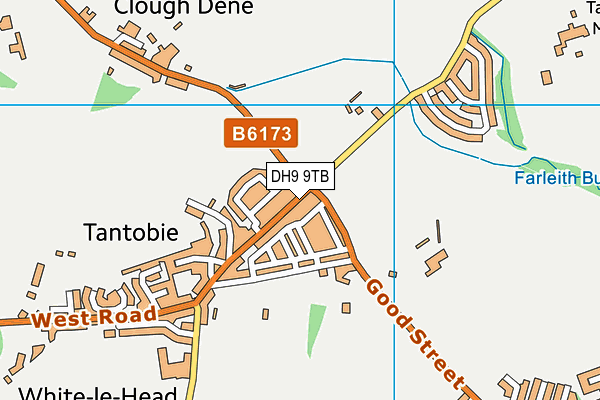 DH9 9TB map - OS VectorMap District (Ordnance Survey)