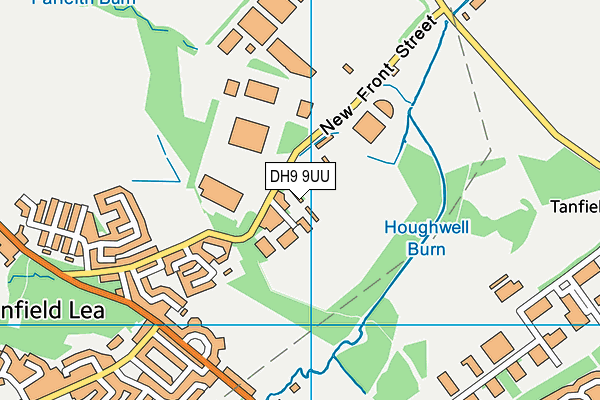 DH9 9UU map - OS VectorMap District (Ordnance Survey)