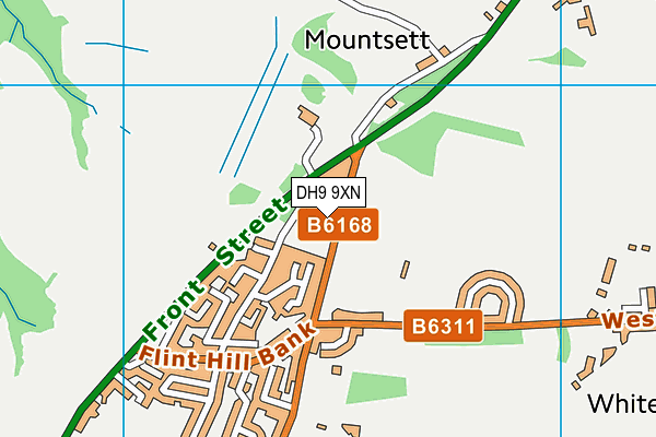 DH9 9XN map - OS VectorMap District (Ordnance Survey)