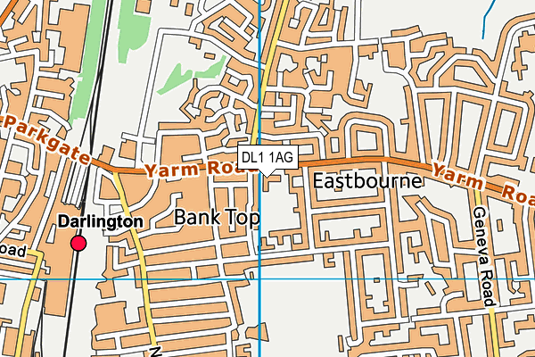 DL1 1AG map - OS VectorMap District (Ordnance Survey)
