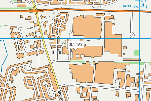 DL1 1AS map - OS VectorMap District (Ordnance Survey)
