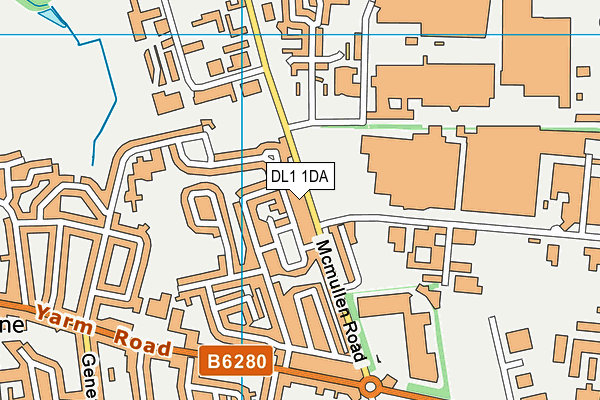 DL1 1DA map - OS VectorMap District (Ordnance Survey)