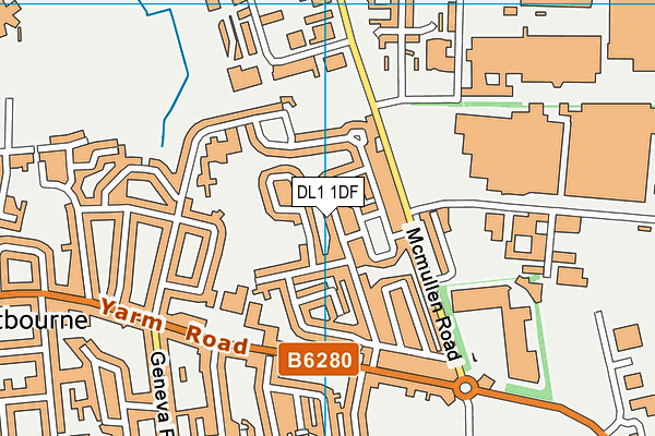 DL1 1DF map - OS VectorMap District (Ordnance Survey)