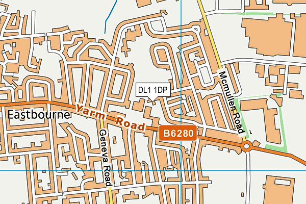 DL1 1DP map - OS VectorMap District (Ordnance Survey)