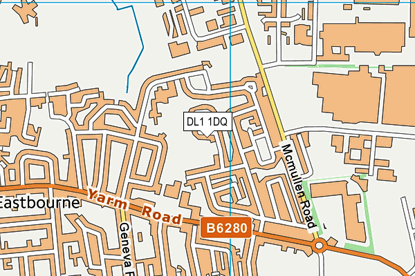 DL1 1DQ map - OS VectorMap District (Ordnance Survey)